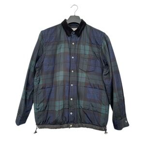 Sacai Velor Switching Check Jacket Black Watch Rare and authentic